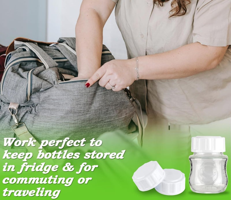EESC2Y (6-PCs) Travel Bottle Caps Compatible with Avent Bottles, Bottle Lids Replacement - Image 5
